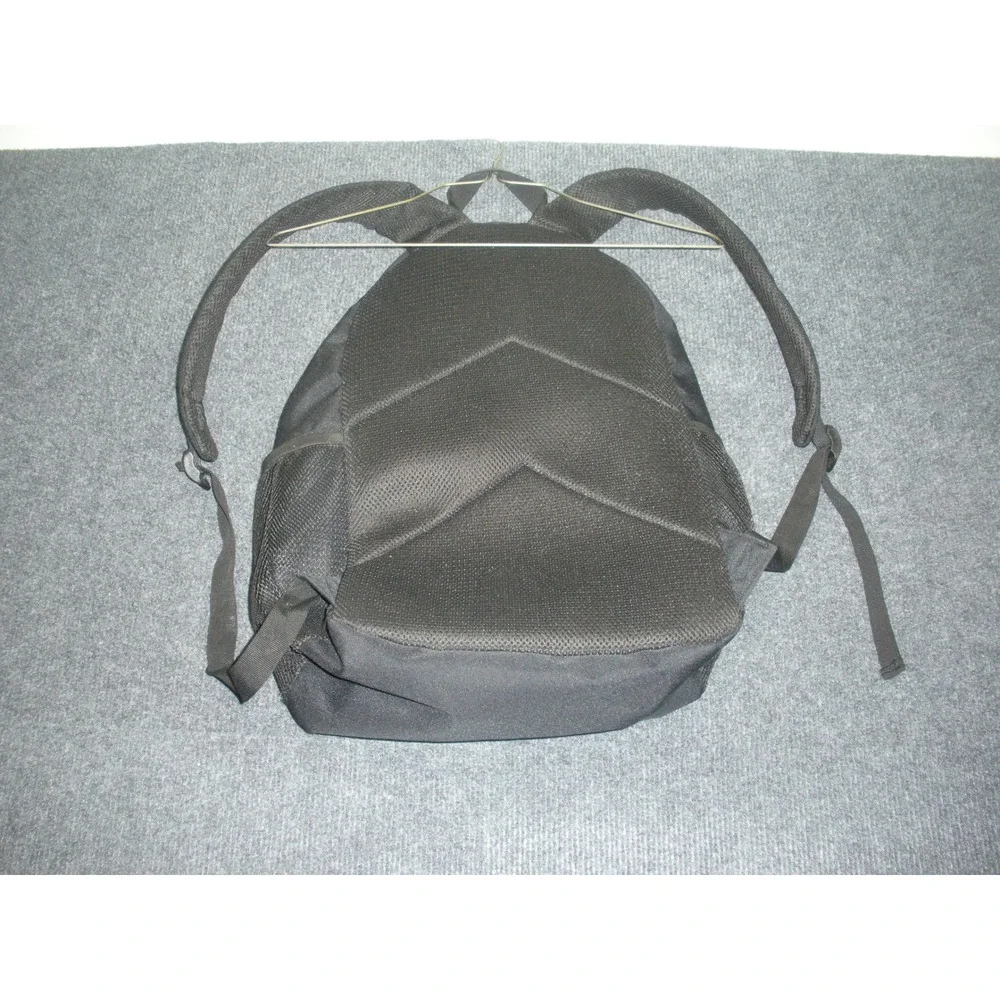 True Religion World Tour Backpack Black Canvas Red Contrast Stitch Logo Patch